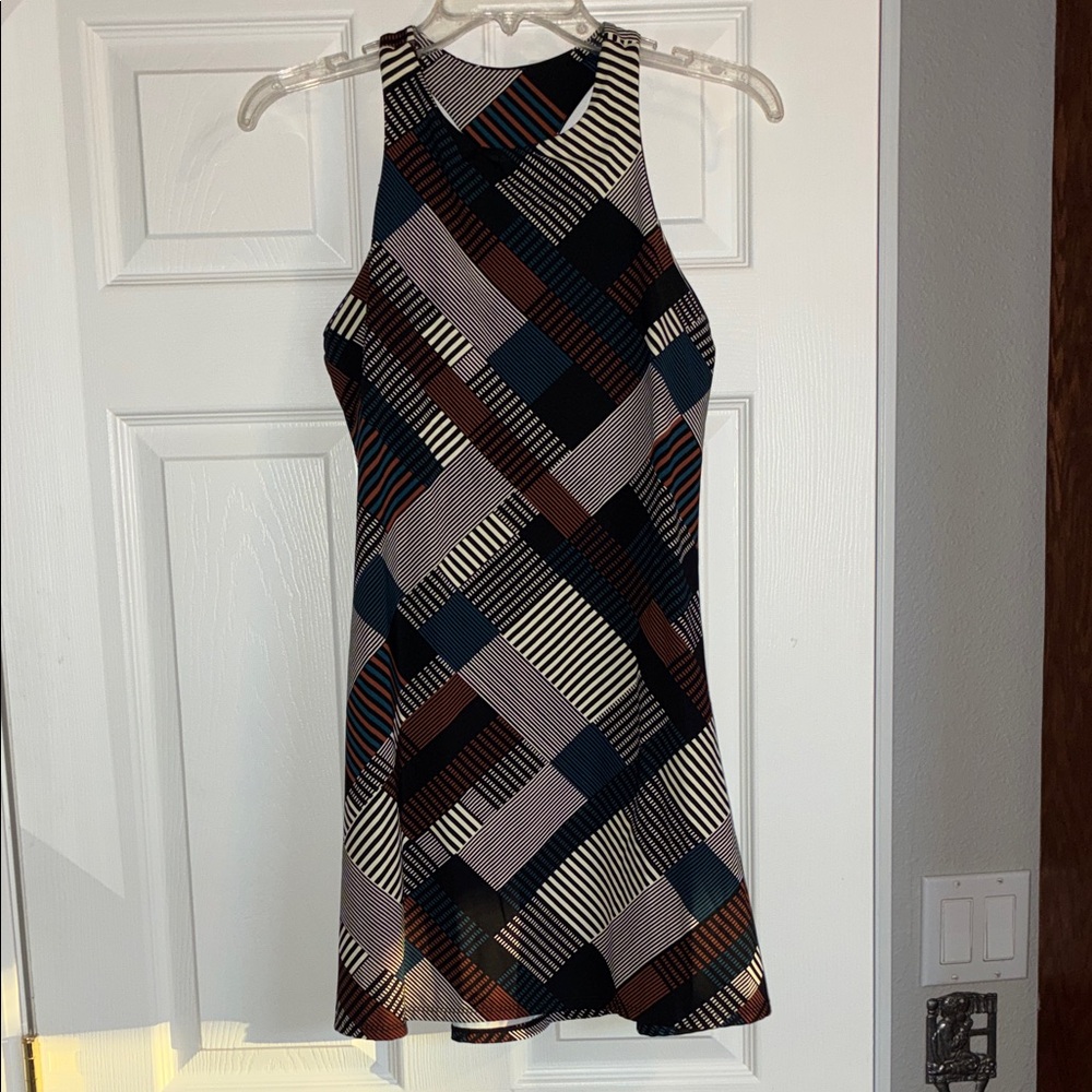 Carve Designs Sanitas Multicolor Geometric Mini Dress